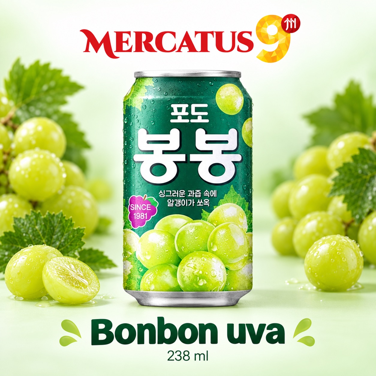 Haitai Bonbon uva, empaque de 238 ml, Mercatus9