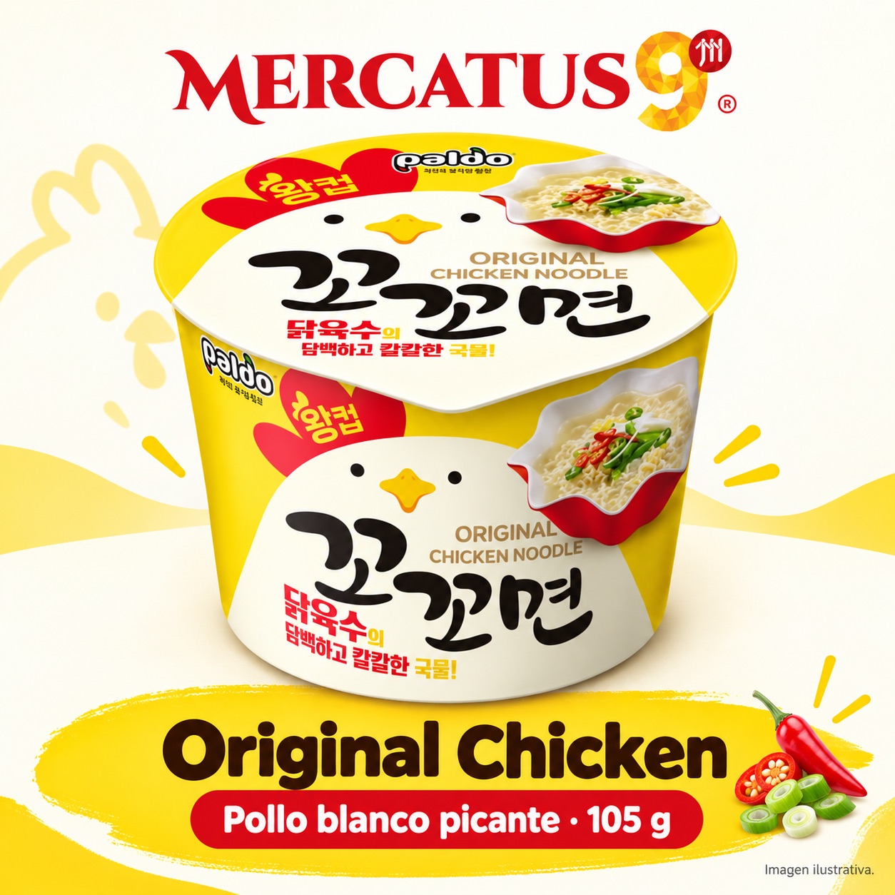 Paldo Original Chicken picante, empaque de 105 g, Mercatus9