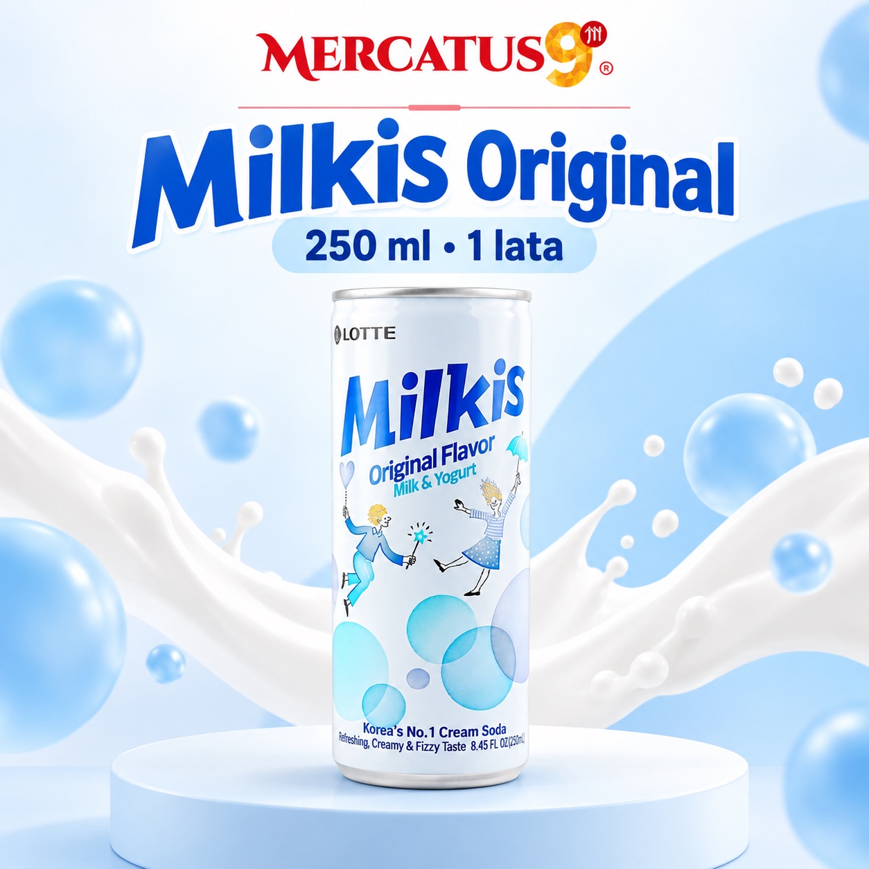 Milkis Original · Bebida gaseosa, presentación de 250 ml, Mercatus9