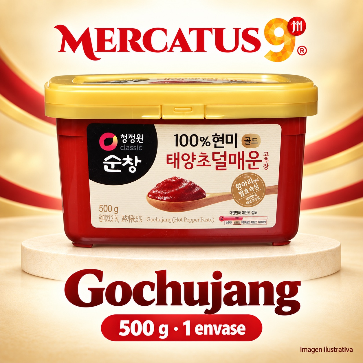 Daesang gochujang, presentación de 500 g, Mercatus9