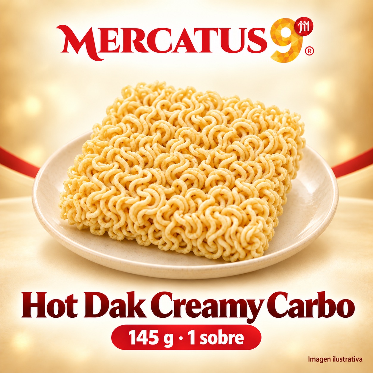 Migawon Hot Dak Creamy Carbo, presentación de 145 g, Mercatus9