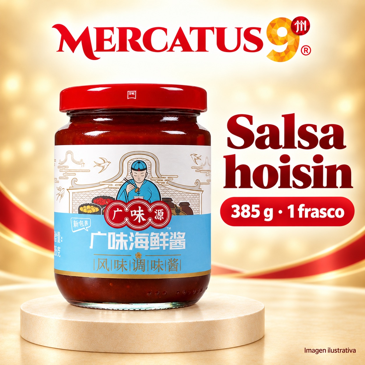 Salsa hoisin GWY, presentación de 385 g, Mercatus9