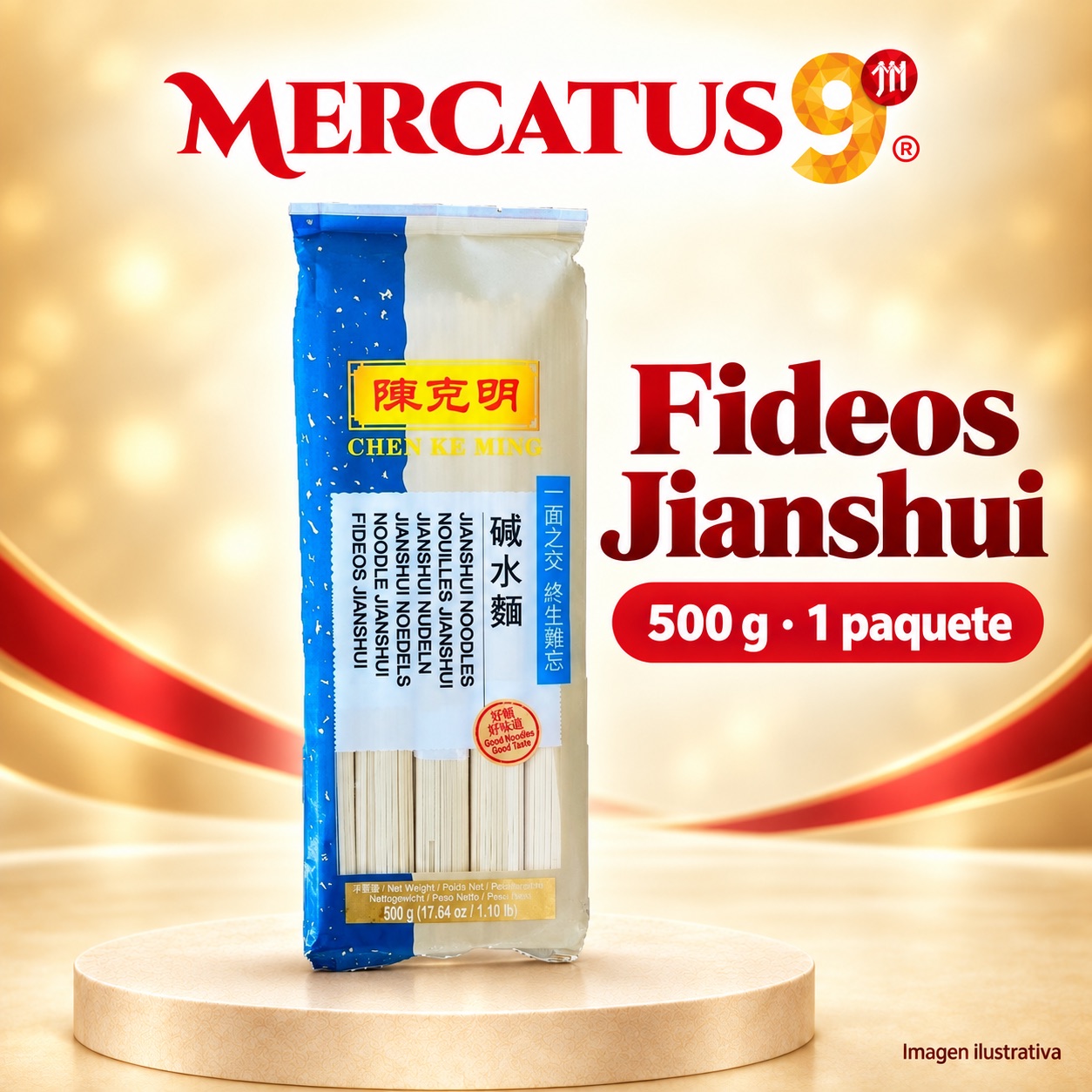 Fideos Jianshui CKM, presentación de 500 g, Mercatus9