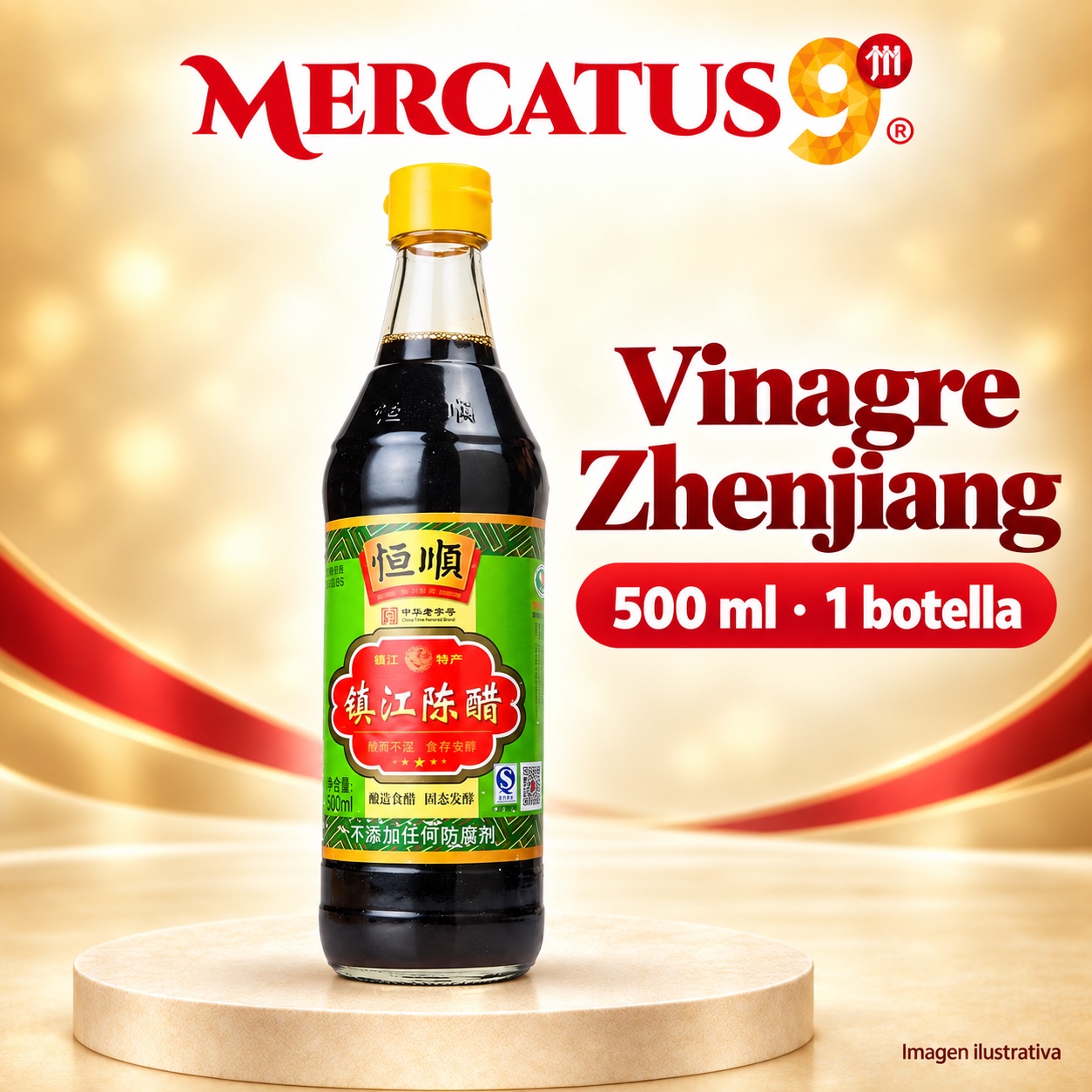 Vinagre Zhenjiang Hengshun, presentación de 500 ml, Mercatus9
