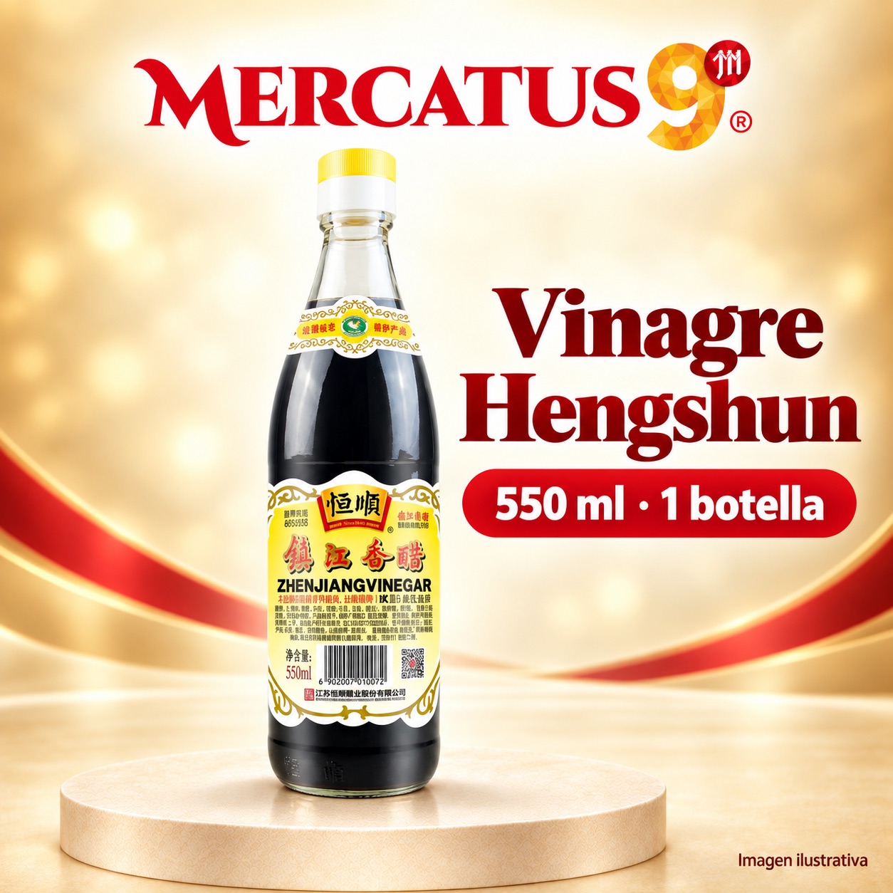 Vinagre Hengshun, presentación de 550 ml, Mercatus9