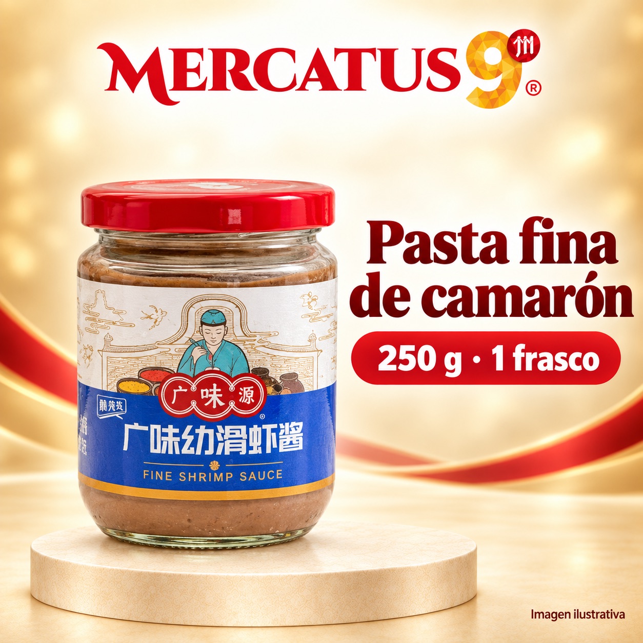 Pasta fina de camarón GWY, presentación de 250 g, Mercatus9