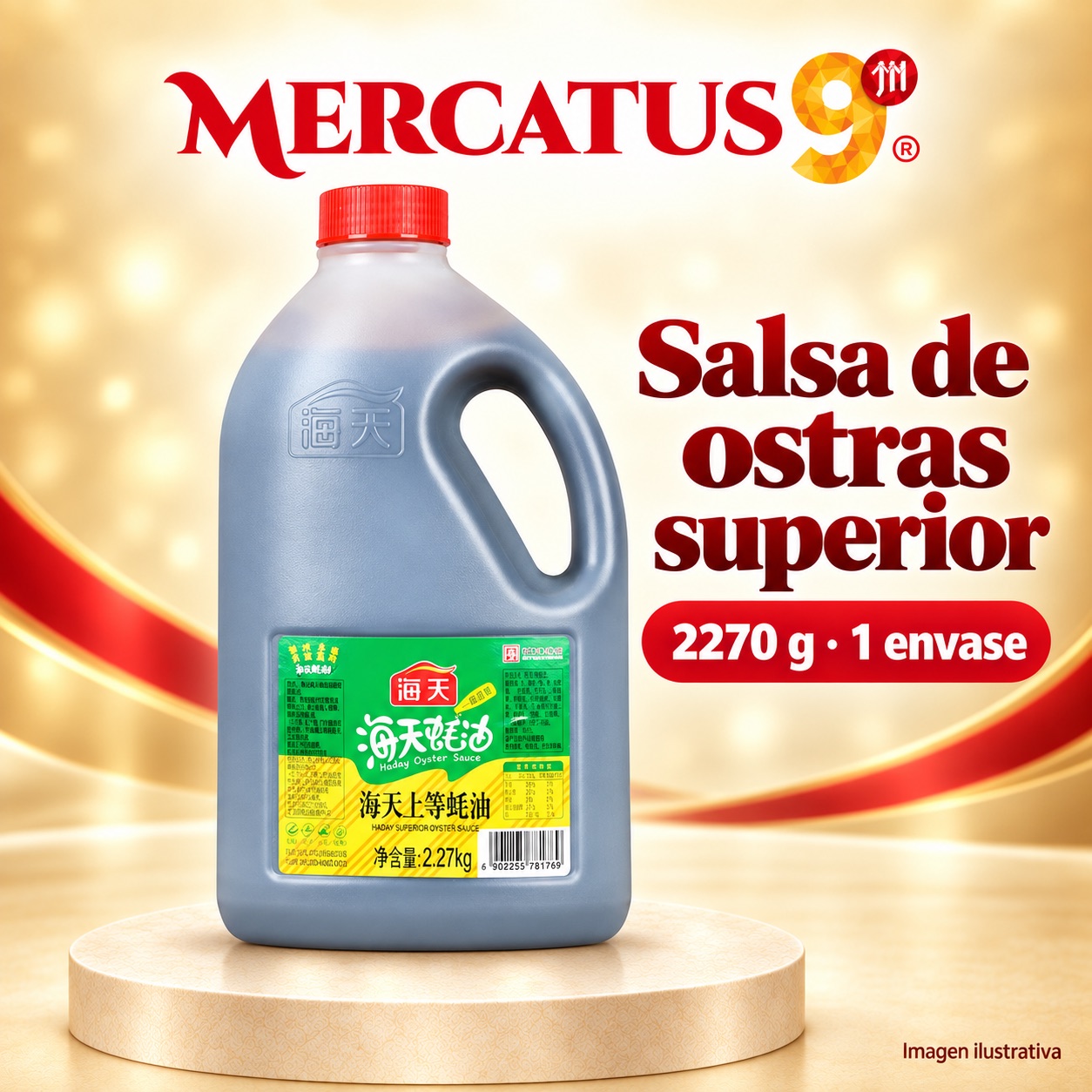 Salsa de ostras superior, presentación de 2270 g, Mercatus9