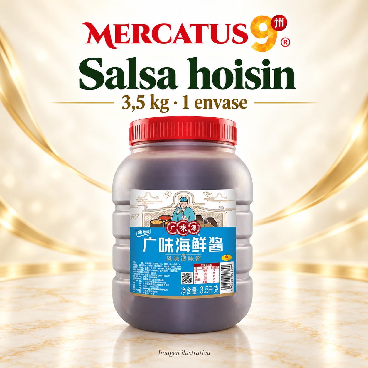 Salsa hoisin GWY, presentación de 3,5 kg, Mercatus9