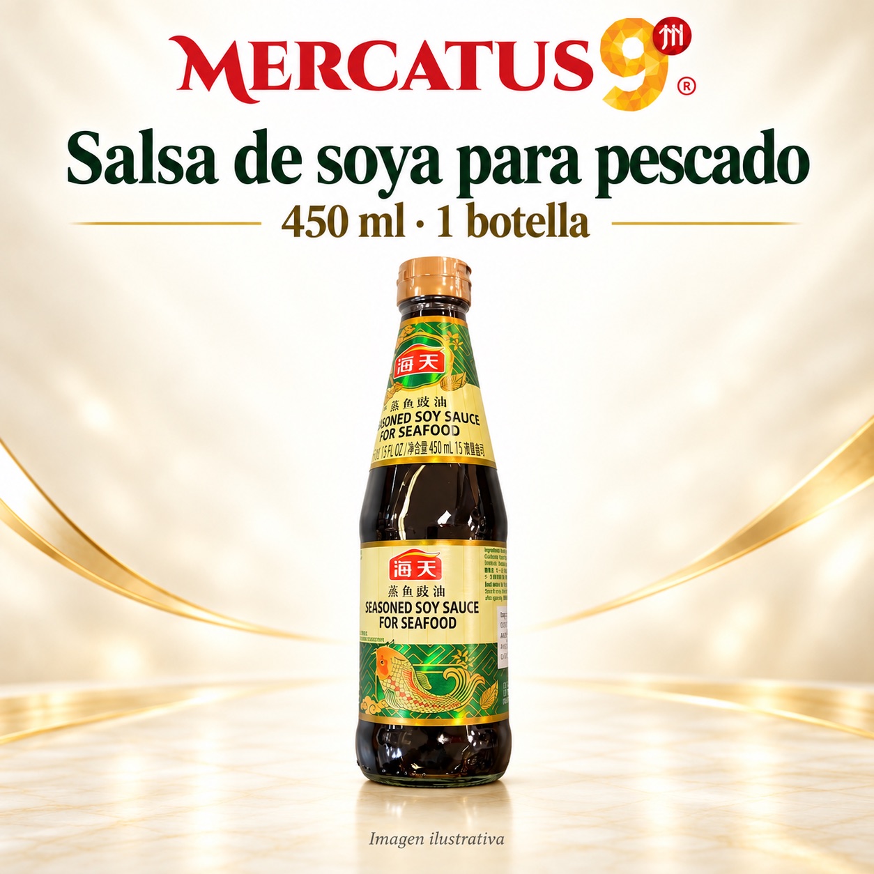 Salsa de soya para pescado, presentación de 450 ml, Mercatus9