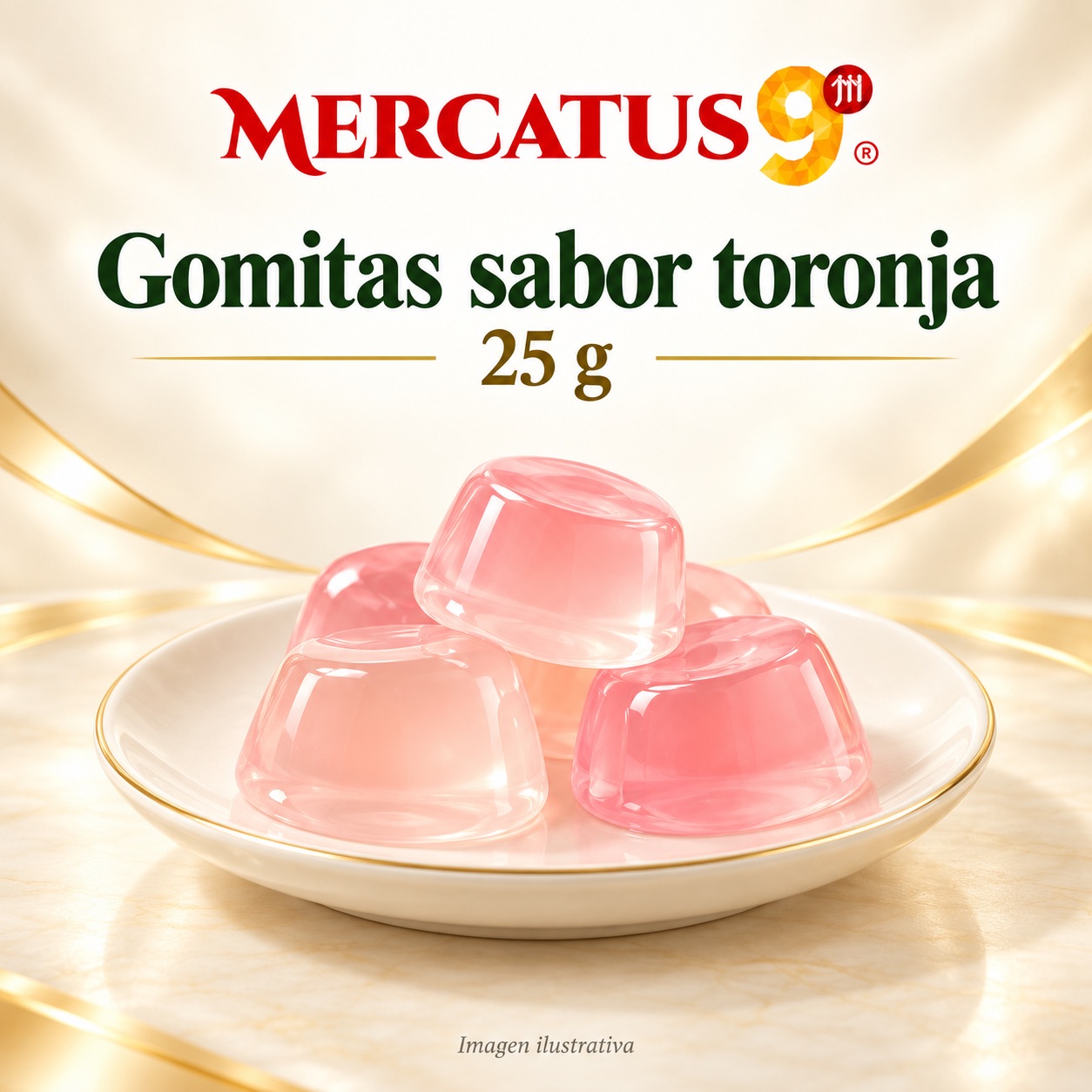Gomitas sabor toronja, presentación de 25 g, Mercatus9