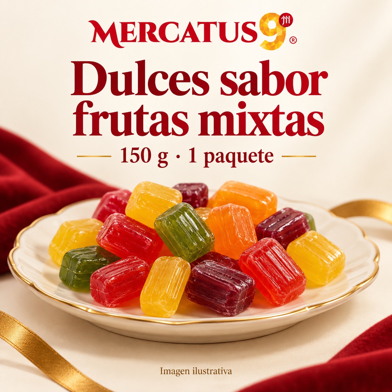Dulces JJLD sabor frutas mixtas, presentación de 150 g, Mercatus9
