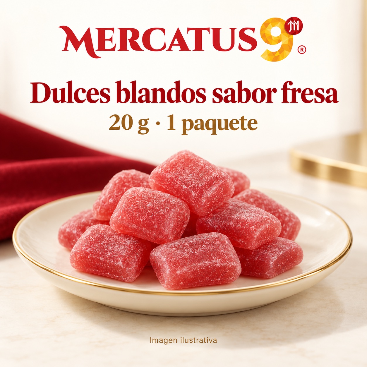 Dulces blandos WW sabor fresa, presentación de 20 g, Mercatus9