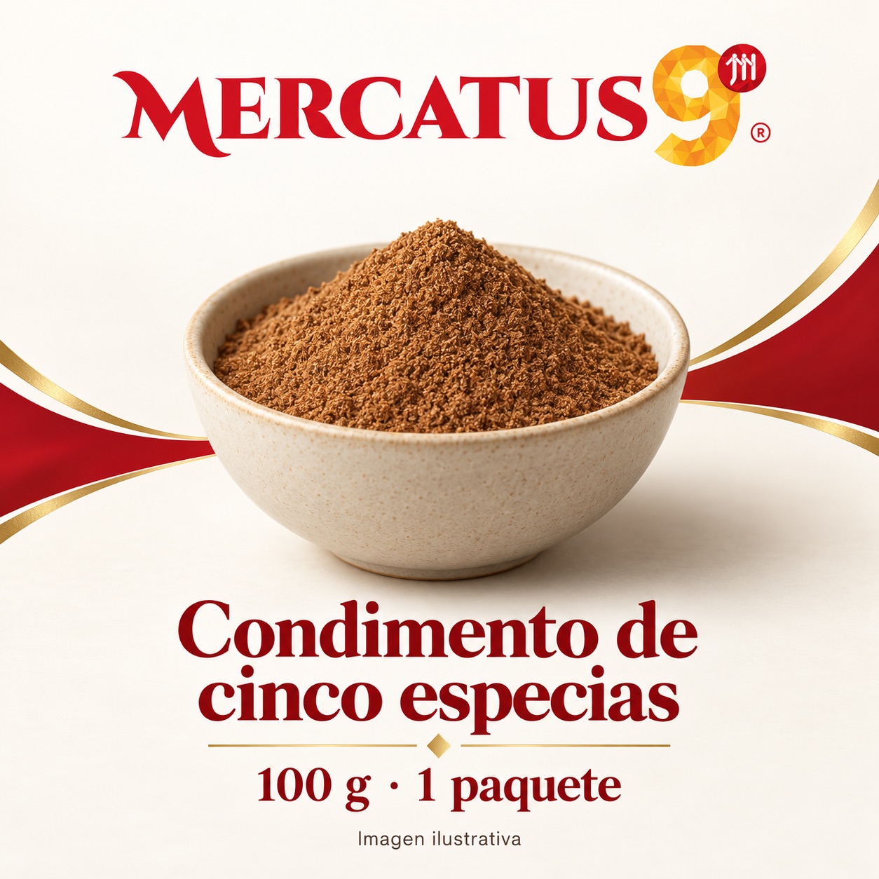 Condimento CH de cinco especias, presentación de 100 g, Mercatus9