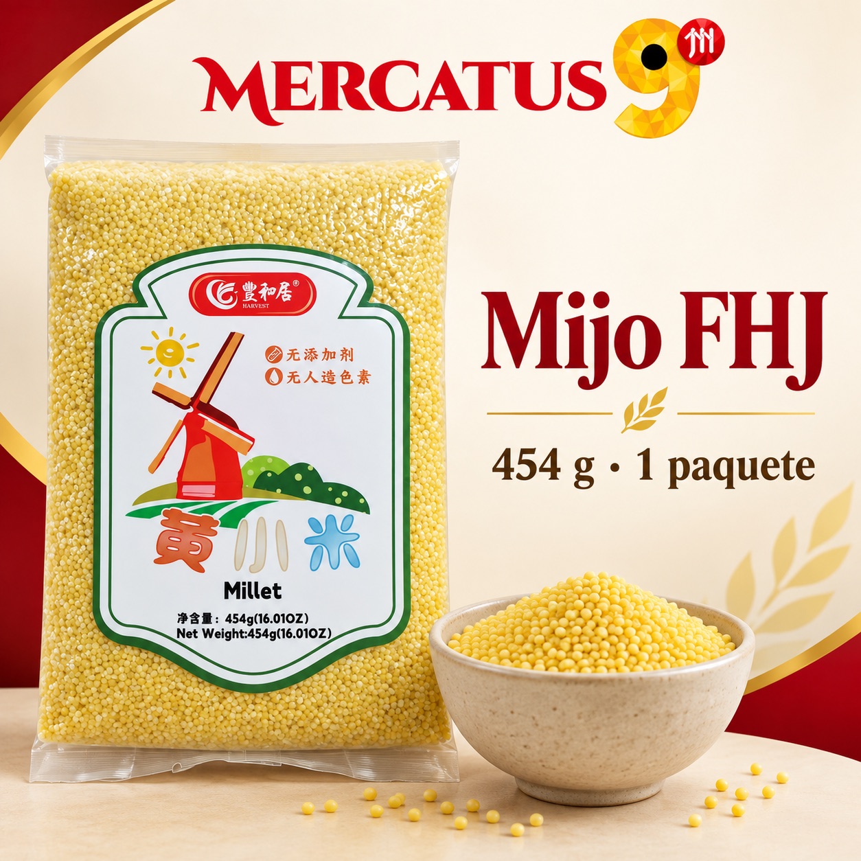 FHJ · Mijo, presentación de 454 g, Mercatus9