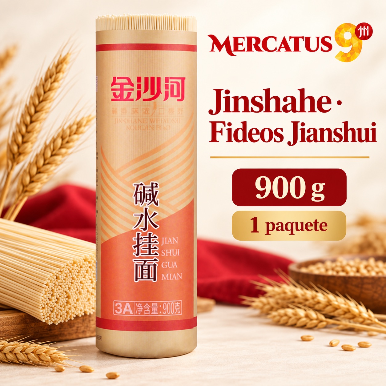 Jinshahe · Fideos Jianshui, presentación de 900 g, Mercatus9