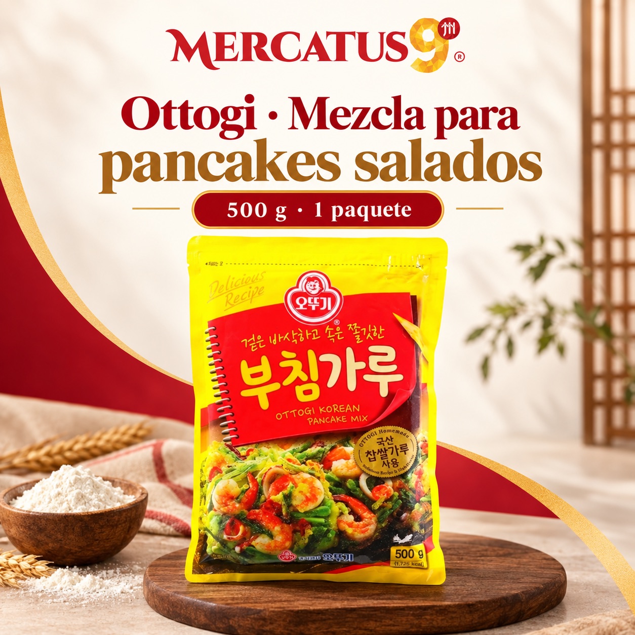 Ottogi · Mezcla para pancakes salados, presentación de 500 g, Mercatus9