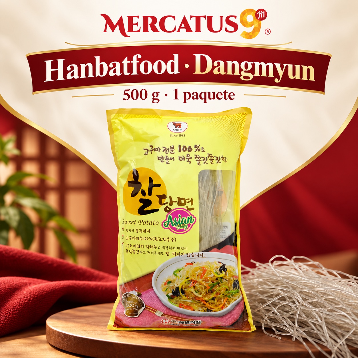Hanbatfood · Dangmyun, presentación de 500 g, Mercatus9