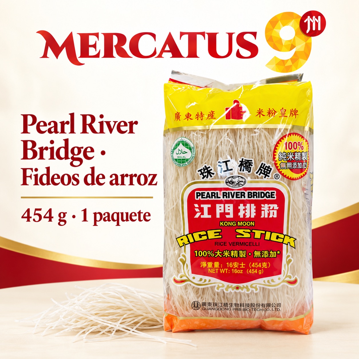 Pearl River Bridge · Fideos de arroz, presentación de 454 g, Mercatus9