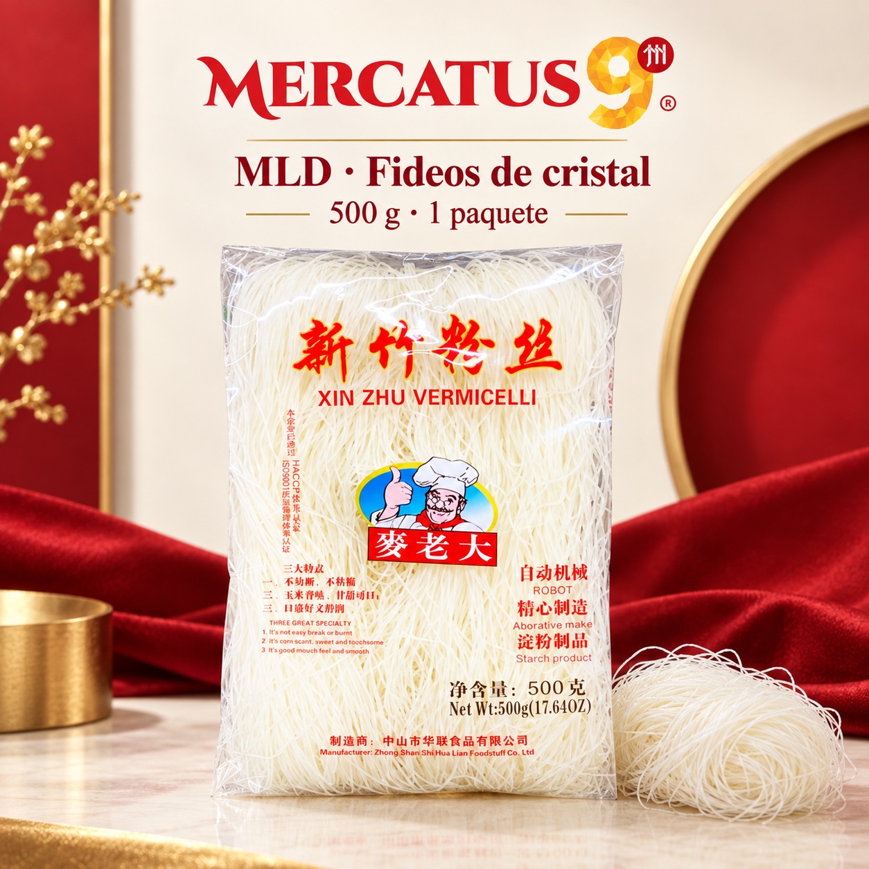 MLD · Fideos de cristal, presentación de 500 g, Mercatus9