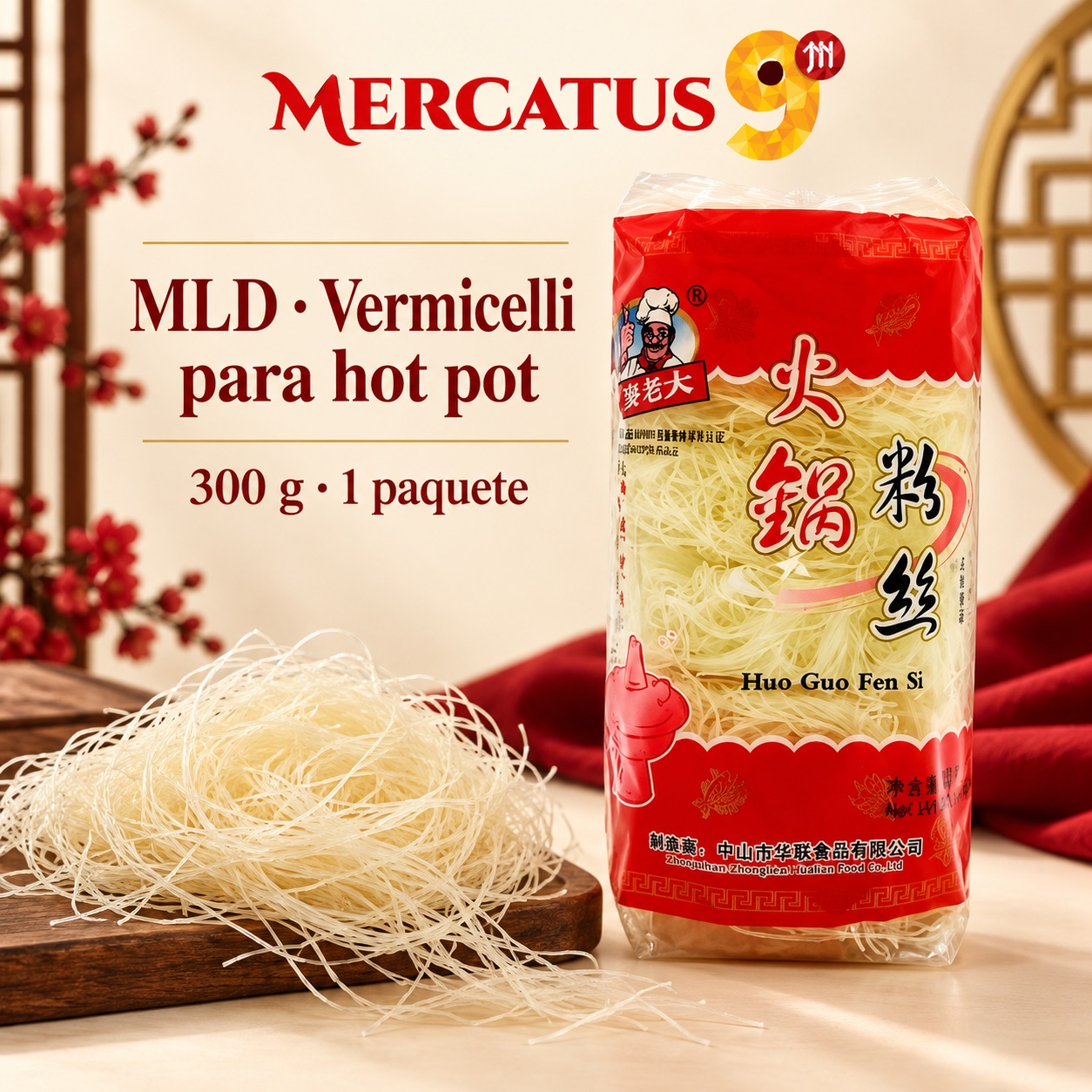MLD · Vermicelli para hot pot, presentación de 300 g, Mercatus9