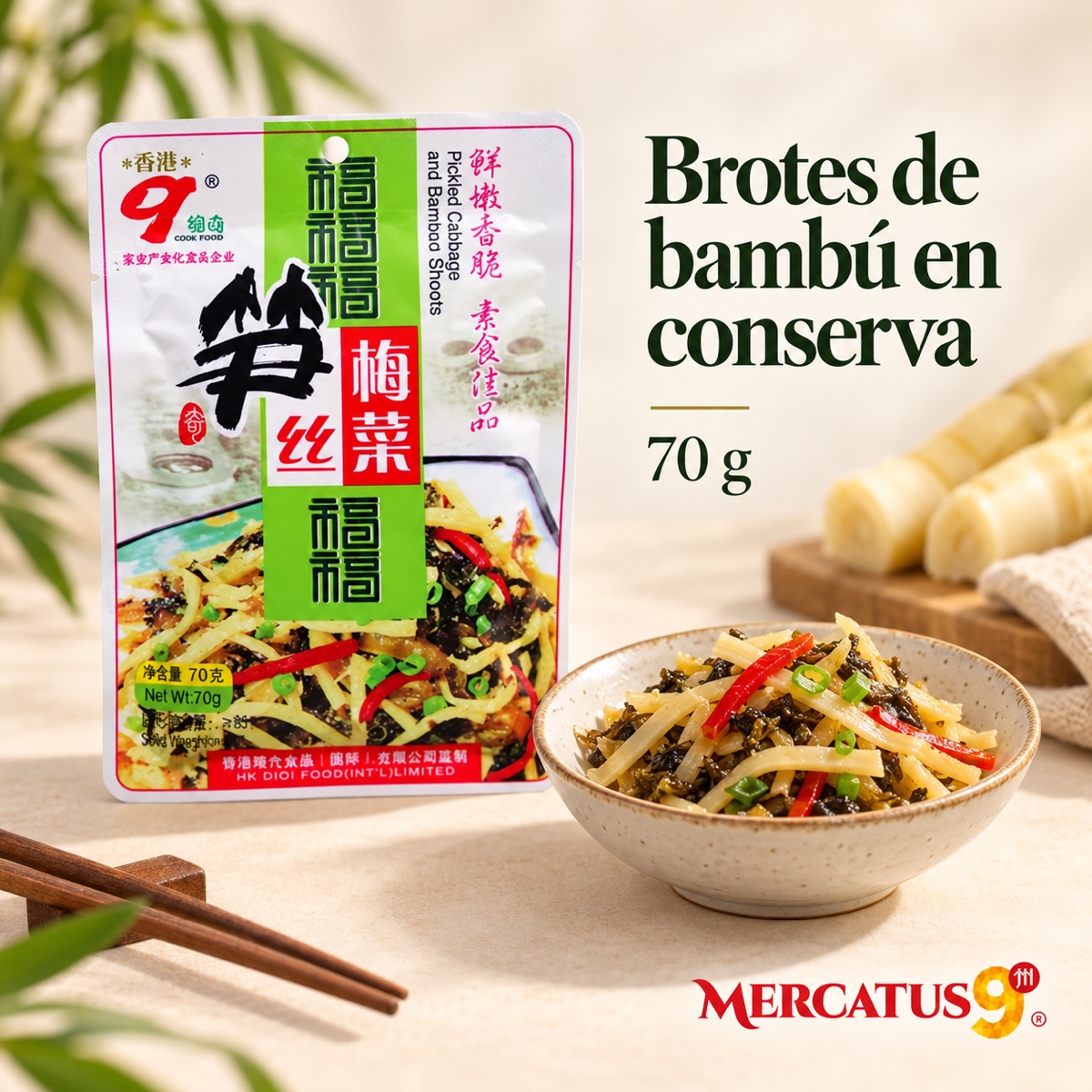 Presentación ilustrativa de Brotes de bambú en conserva DQ 70 g, Mercatus9