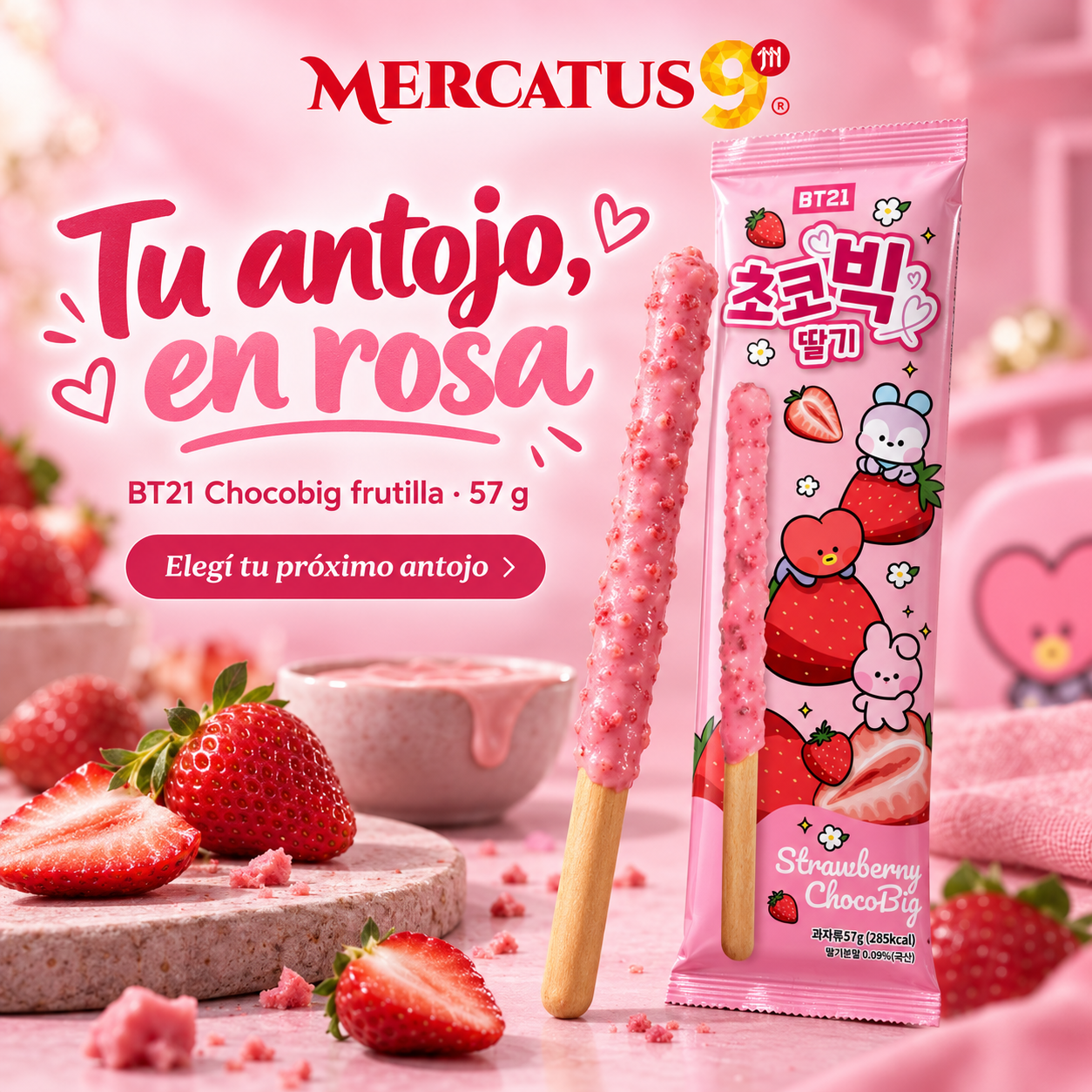 BT21 Chocobig frutilla · 57 g — escena 1