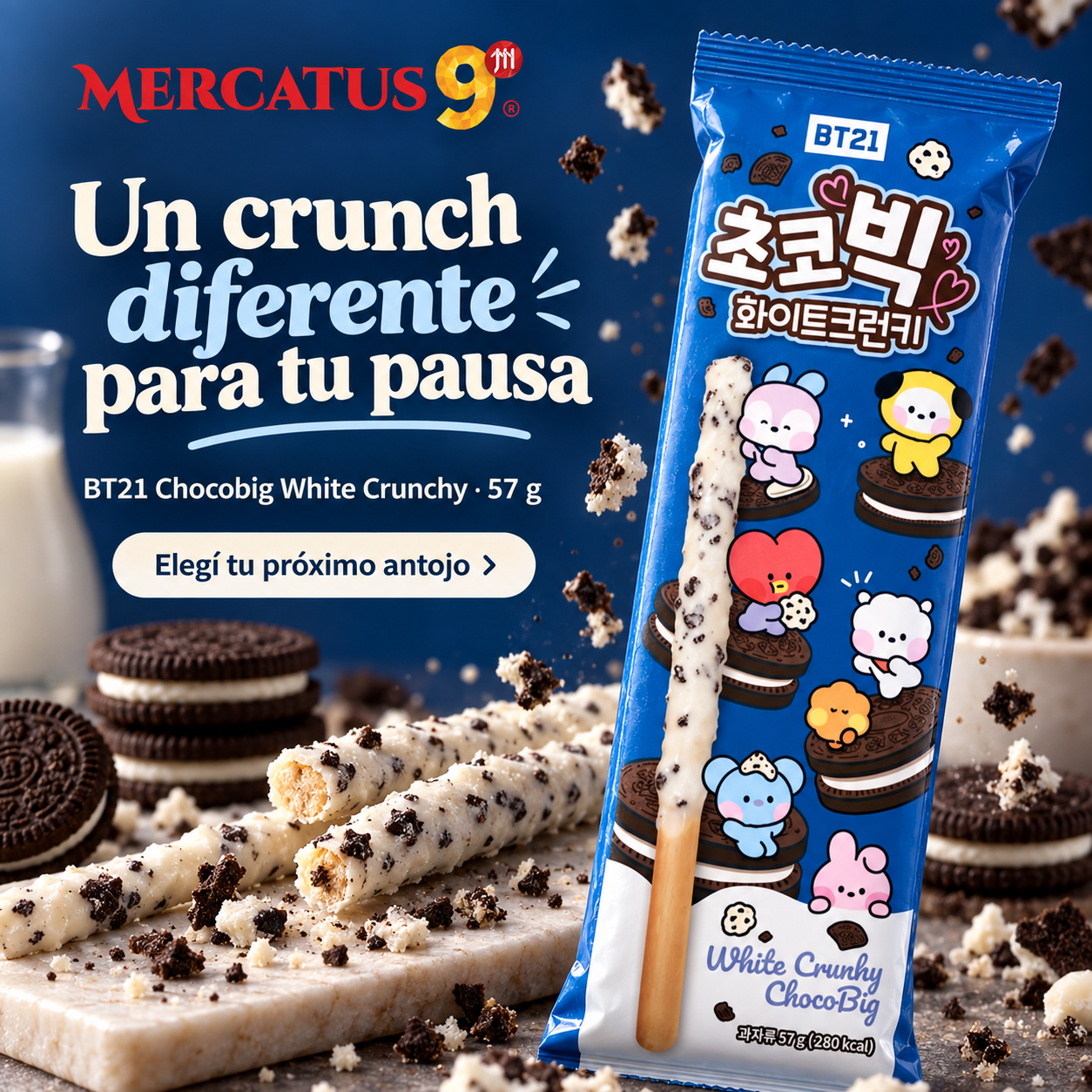 BT21 Chocobig White Crunchy · 57 g — escena 1