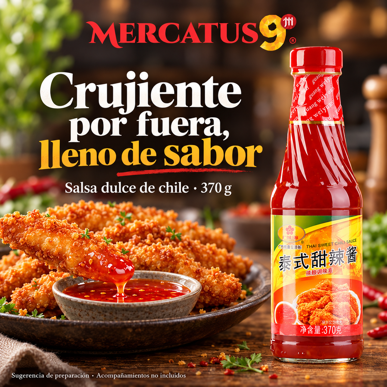 Salsa dulce de chile · 370 g — Pollo crujiente con salsa dulce de chile
