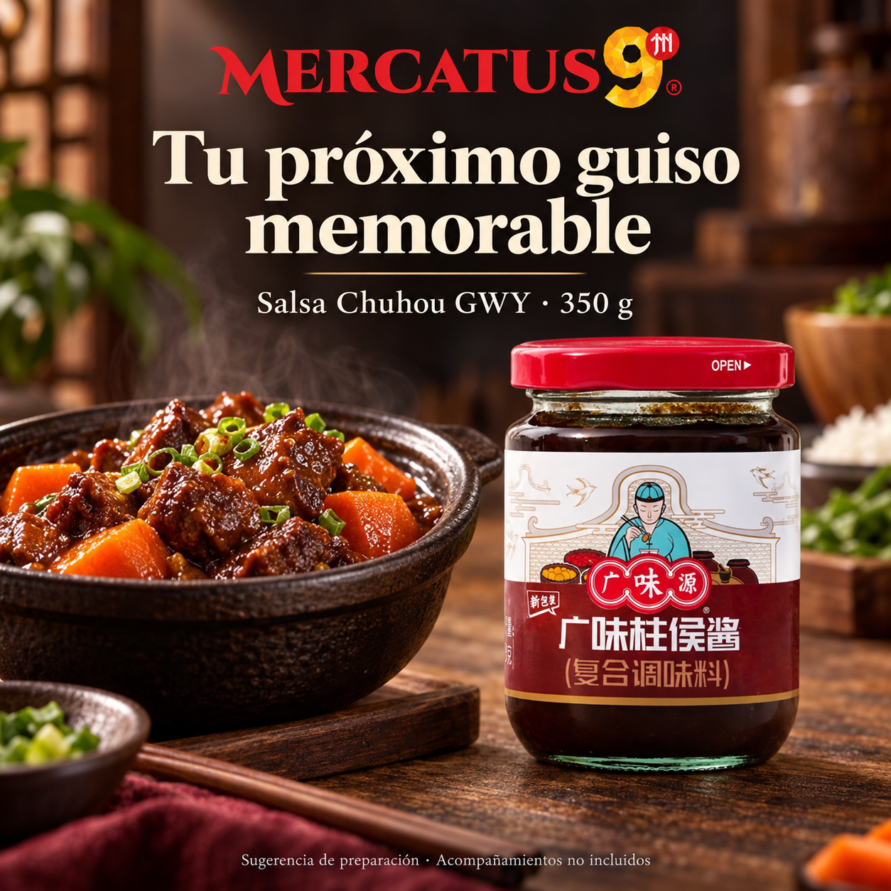 Salsa Chuhou GWY · 350 g — Estofado de res con salsa Chuhou