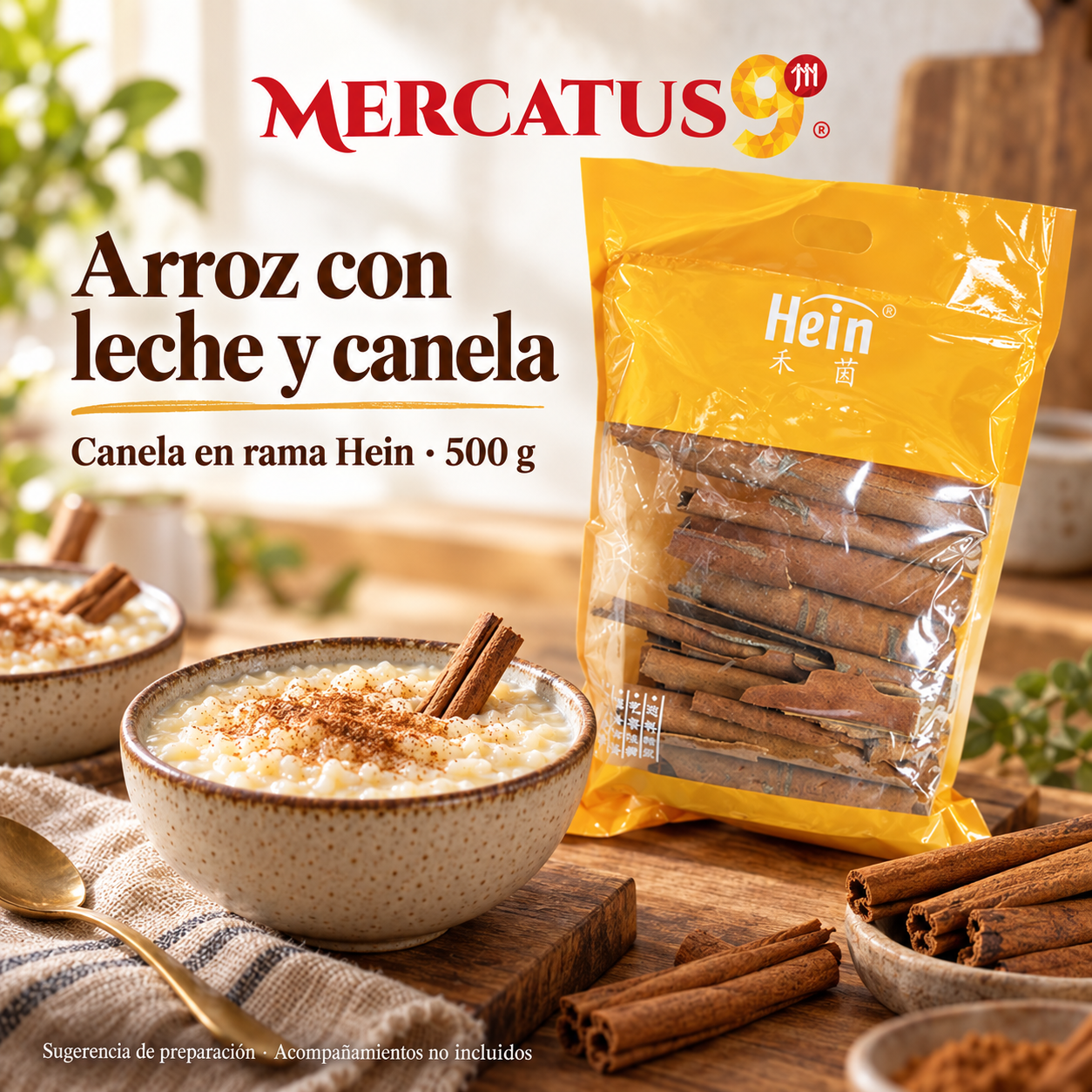 Canela en rama Hein · 500 g — Arroz con leche y canela