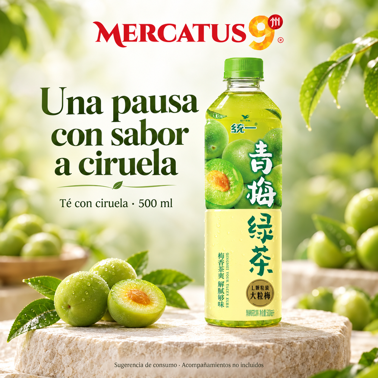 Té con ciruela · 500 ml — Sugerencia de consumo