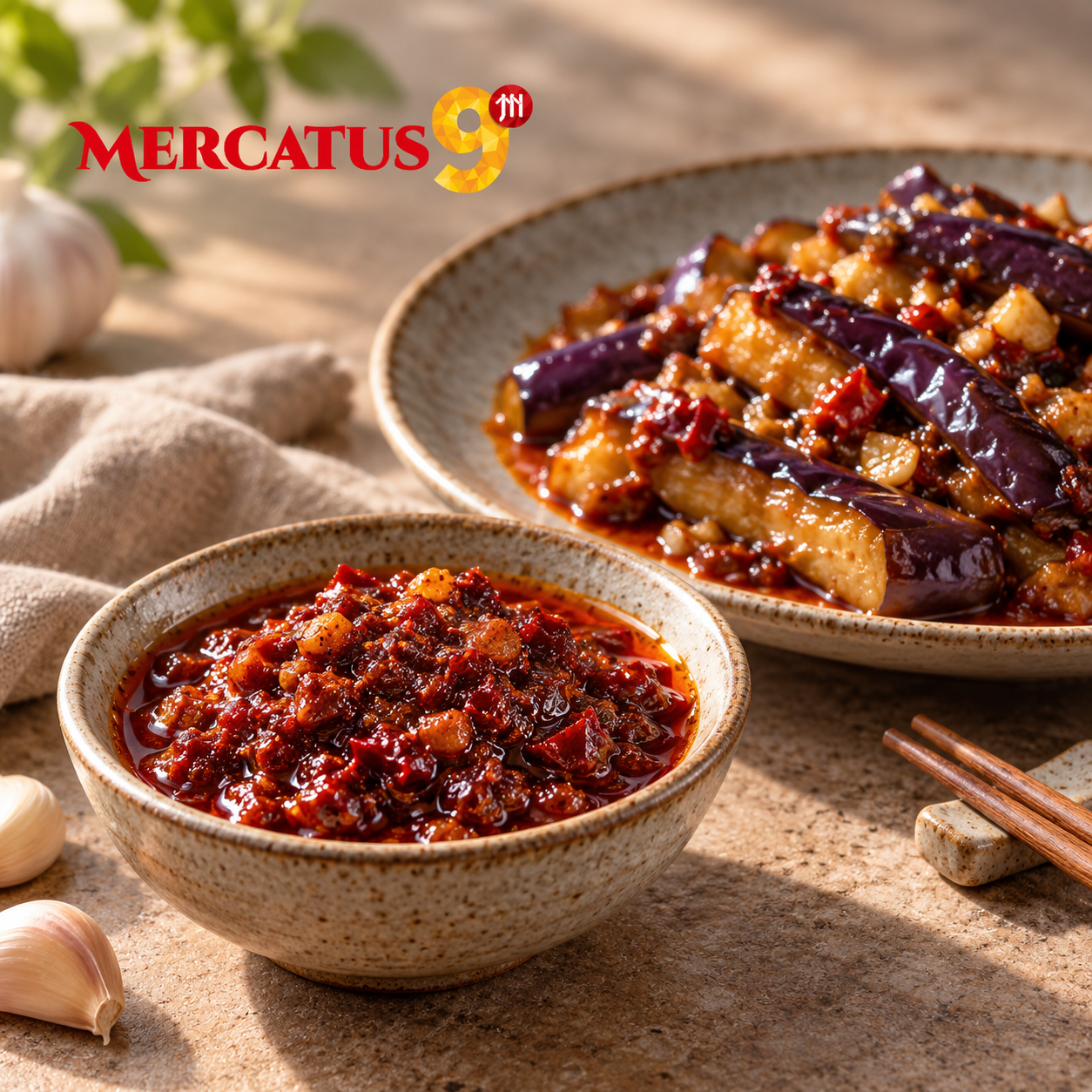 DANDAN PASTA DOUBANJANG DE PIXIAN EN ACEITE PICANTE 3500G — Berenjena salteada con doubanjiang