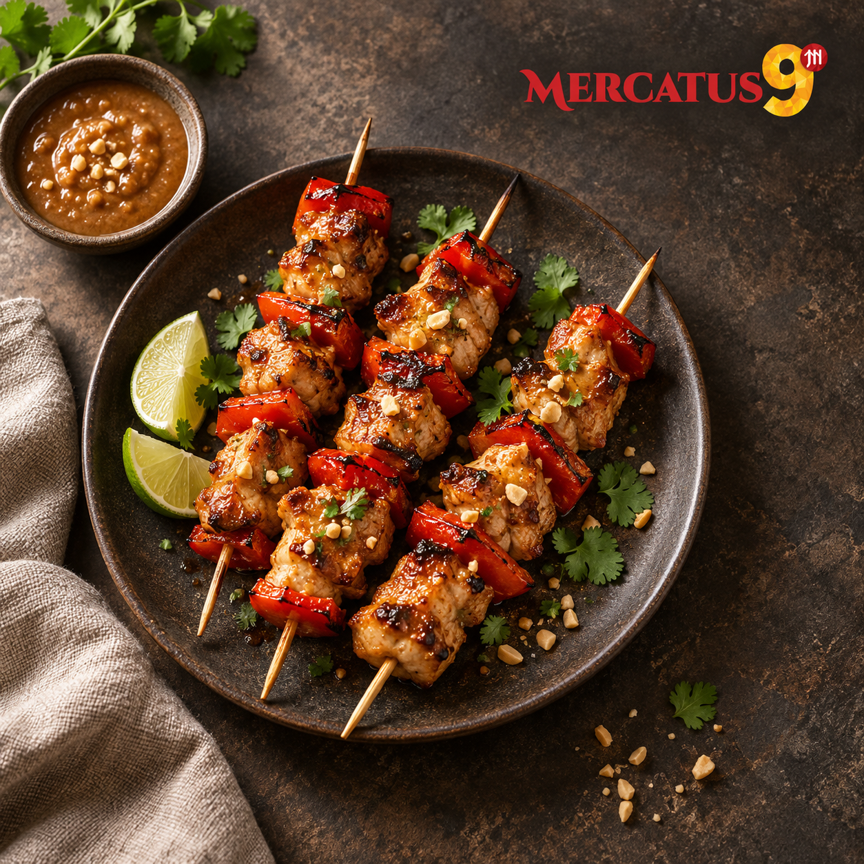 GWY SALSA SATAY 226G — Brochetas de pollo con salsa satay