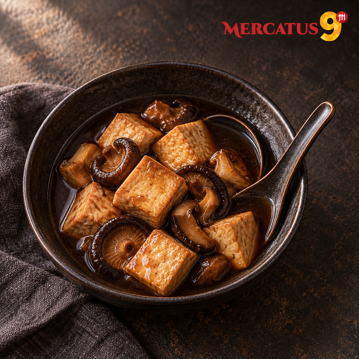 HEIN MEZCLA DE ESPECIAS PARA GUISOS 500G — Tofu y hongos en caldo especiado