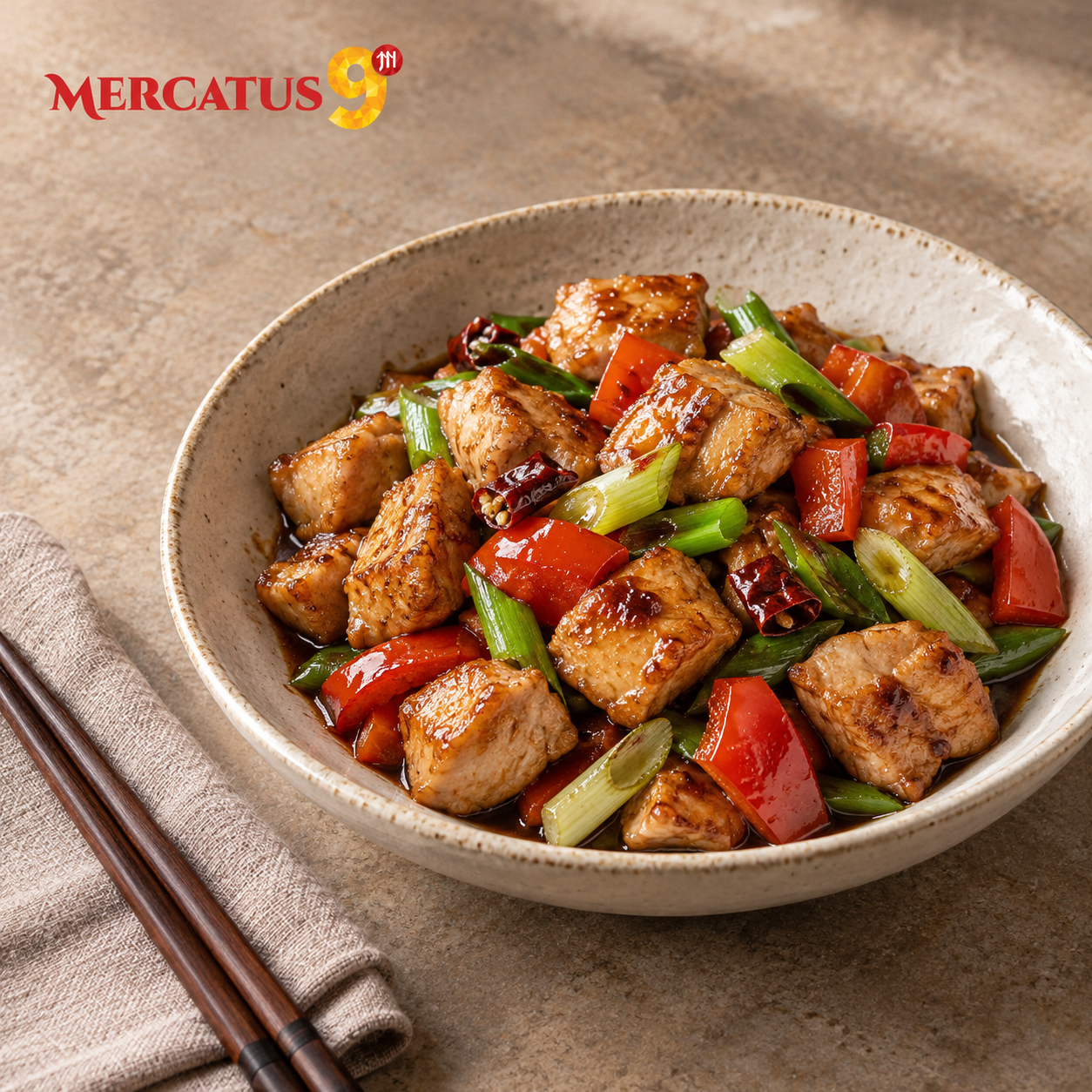 JX CHILE SECO MANTIANXING 500G — Pollo salteado con chiles secos