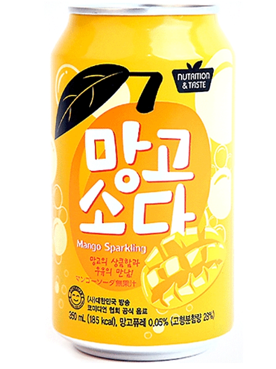 韩国 果味碳酸饮料芒果苏打 350 ML