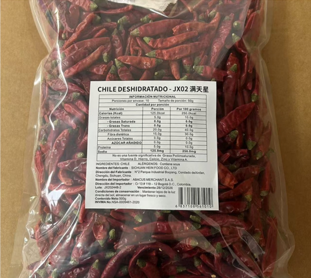 JX CHILE SECO MANTIANXING 500G