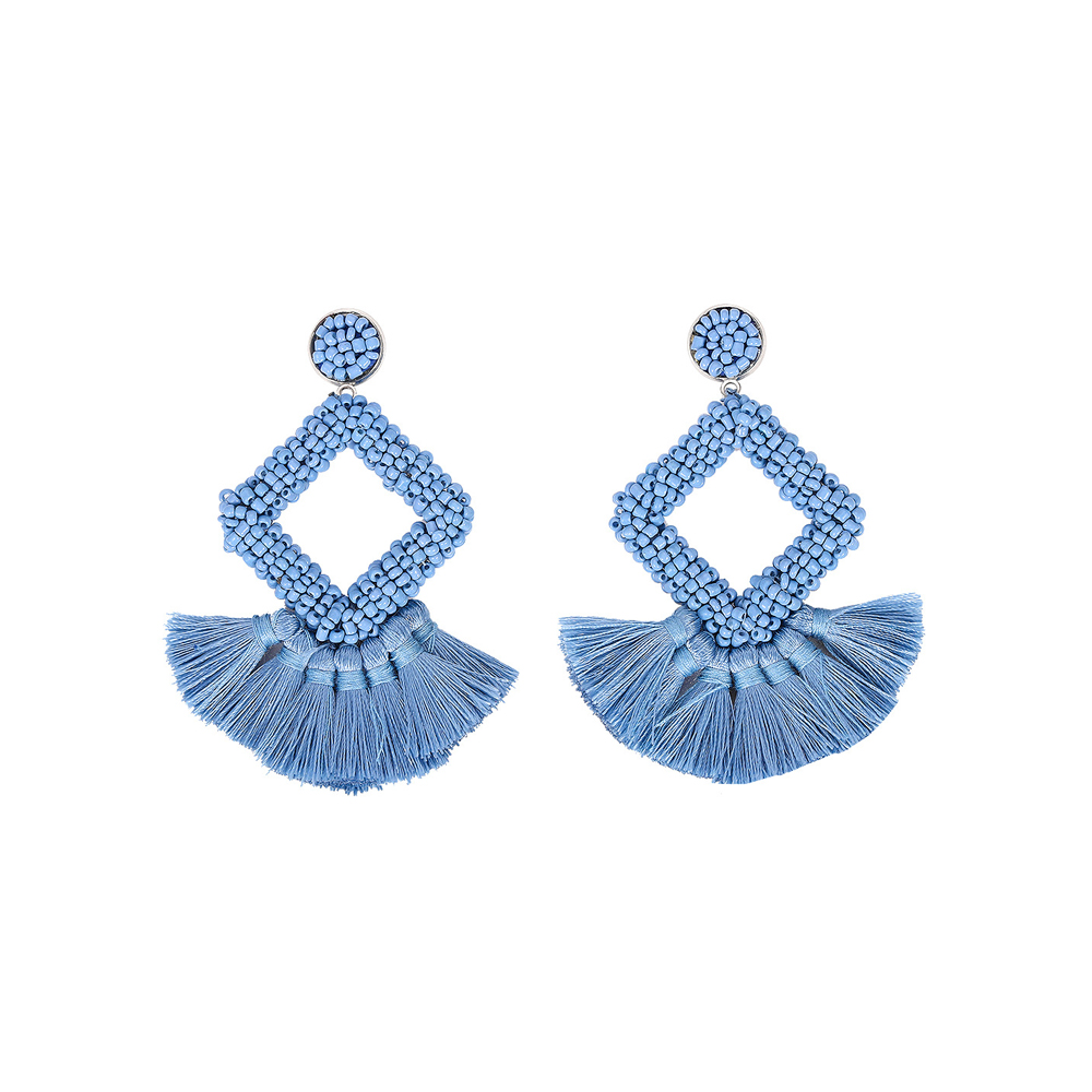 PURPLE LATIN STYLE EARRINGS