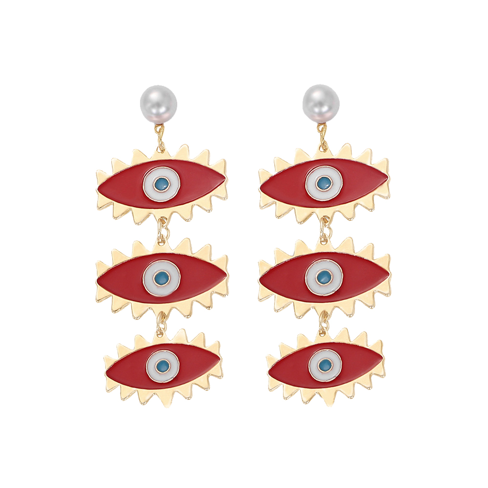 TRIO RENACER DIVINE RED EARRINGS