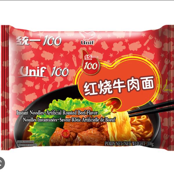 统一100 红烧牛肉面 108克