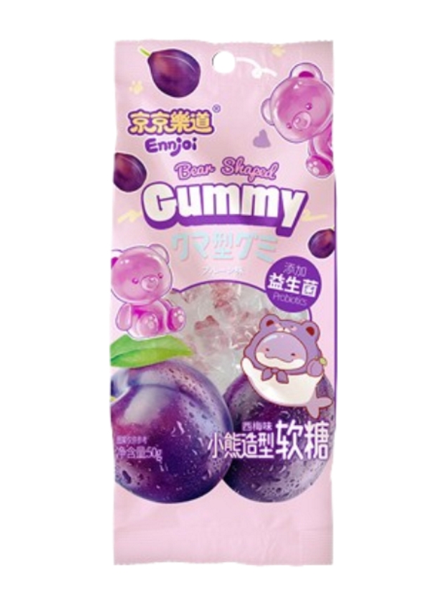 JJLD CANDY PLUM FLAVOR: GUMMY BEAR PLUM 50G