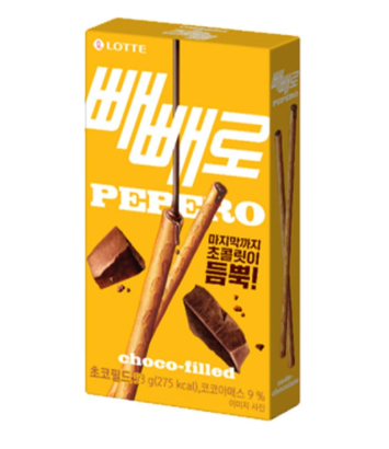 韩国 乐天 巧克力棒巧克力夹心 45G