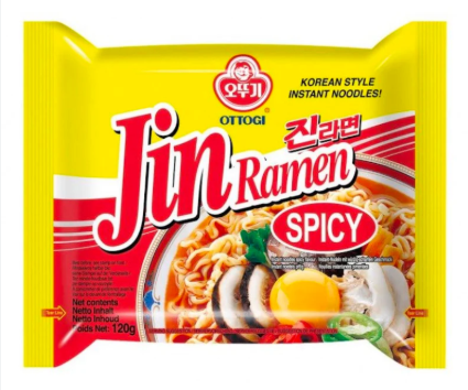 JINRAMEN FIDEOS INSTANTÁNEOS EN SALSA DE SOYA PICANTE 120G