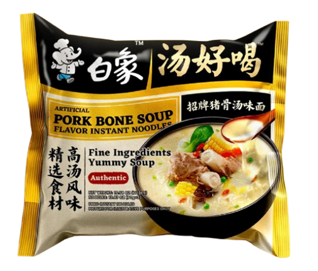 BX RAMEN NOODLES WITH ARTIFICIAL PORK SOUP FLAVOR 113G