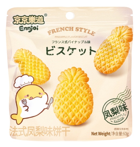 [A2CN-JJLD09] 京京乐道 法式凤梨味饼干 60G