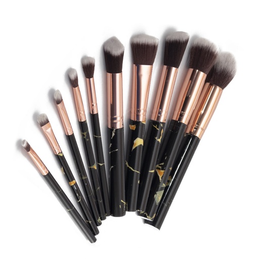 [TEMPBROCHAS SET X10 ORO ROSA] 化妆小刷－ X10 粉金色