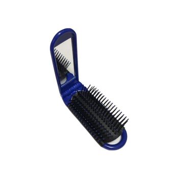 [MAC18] CEPILLO PORTATIL CON ESPEJO AZUL