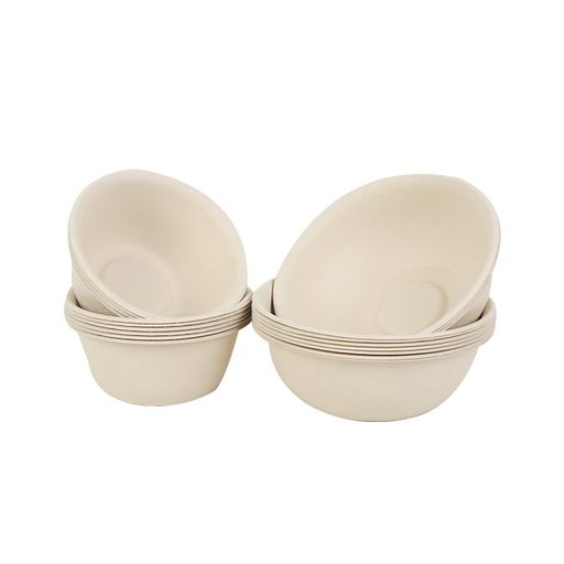 [A8CN-ZZL2] DISPOSABLE BAMBOO BOWL 500ML X10U.