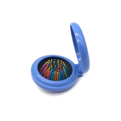 [TEMPMINI CEPILLO AZUL CHIC CON ESPEJO] CHIC BLUE MINI BRUSH WITH MIRROR