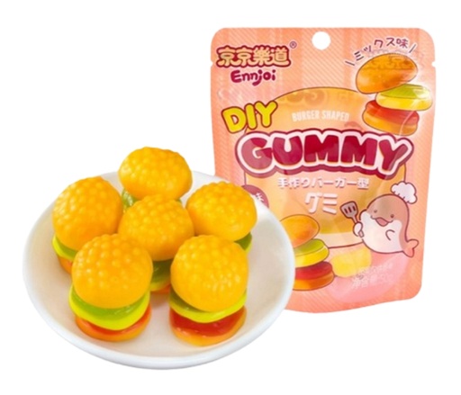 [A2CN-JJLD22] JJLD CARAMEL FLAVOR MIXED FRUITS, NAME OF
FANTASY: GUMMY HAMBURGER 50G